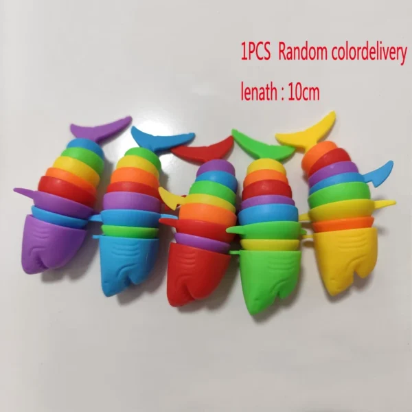 3D Slug Fidget Toy Colorful Slug Snail Toy Articulated Flexible All Ages Relief Anti-Anxiety Sensory Toys for Children - Image 12