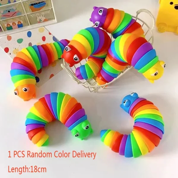 3D Slug Fidget Toy Colorful Slug Snail Toy Articulated Flexible All Ages Relief Anti-Anxiety Sensory Toys for Children - Image 10