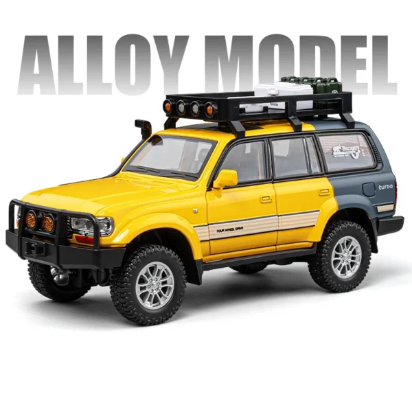 1/24 Toyota Land Cruiser LC80 Alloy Car Model Diecast Metal Off-road Vehicles Car Model Sound and Light Simulation Kids Toy Gift - Image 8