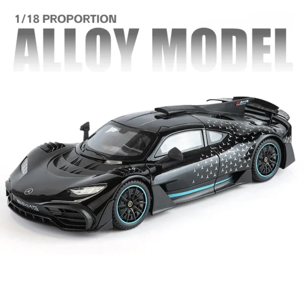 1:18 Benzs One Alloy Sports Car Model Diecasts Metal Concept Racing Vehicles Car Model Sound and Light Simulation Kids Toys Gift - Image 10