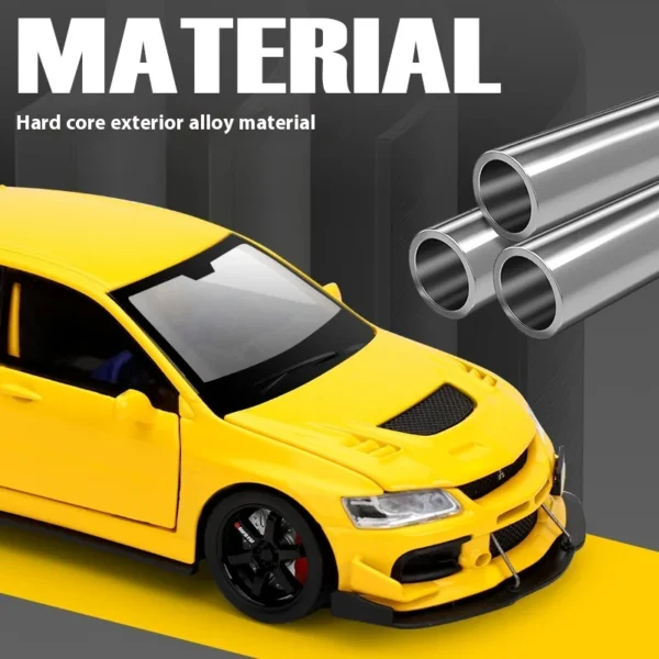 JDM 1:32 Mitsubishi Lancer Evolution Ninth Generation Super Racing Metal Alloy Diecast Car Model Sound & Light Right Rudder Gift - Image 6
