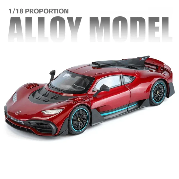 1:18 Benzs One Alloy Sports Car Model Diecasts Metal Concept Racing Vehicles Car Model Sound and Light Simulation Kids Toys Gift - Image 7