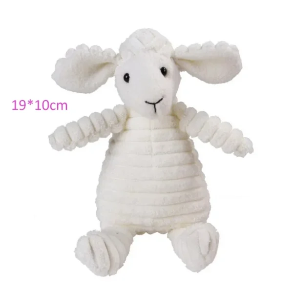 Plush Dog Toy Animals Shape Bite Resistant Squeaky Toys Corduroy Dog Toys for Small Large Dogs Puppy Pets Training Accessories - Image 12