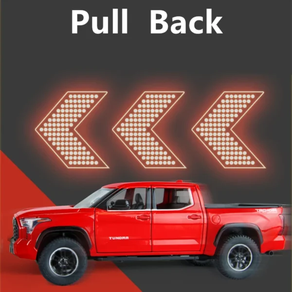 1/22 Tundra Pickup Alloy Car Model Diecast & Toy Metal Off-Road Vehicles Car Model Sound and Light Collection Childrens Toy Gift - Image 6