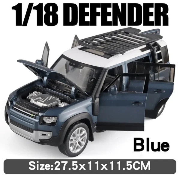 Large 1:18 Land Rover Defender SUV Off-road Alloy Model Car Diecast Toy Car Collection Simulation Sound Light Children Day Gifts - Image 11