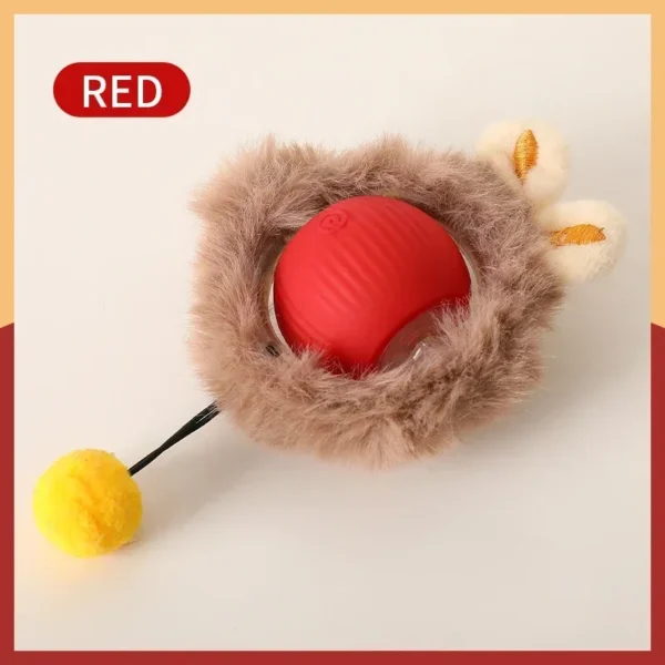 Cat Interactive Ball Toys Automatic Rolling Ball Faux Tail Rechargeable Smart Pet Electric Toy Dog Cat Training Imitate Mouse - Image 9