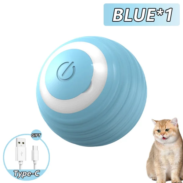 Cat Interactive Ball Toys Automatic Rolling Ball Faux Tail Rechargeable Smart Pet Electric Toy Dog Cat Training Imitate Mouse - Image 8