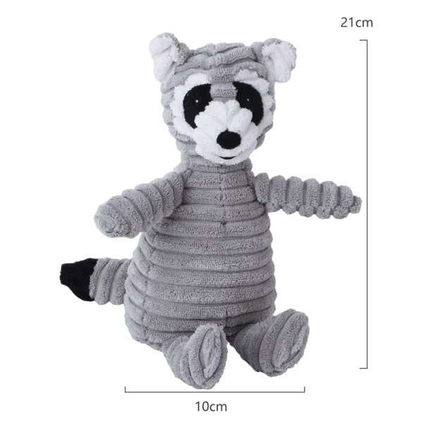 Plush Dog Toy Animals Shape Bite Resistant Squeaky Toys Corduroy Dog Toys for Small Large Dogs Puppy Pets Training Accessories - Image 18