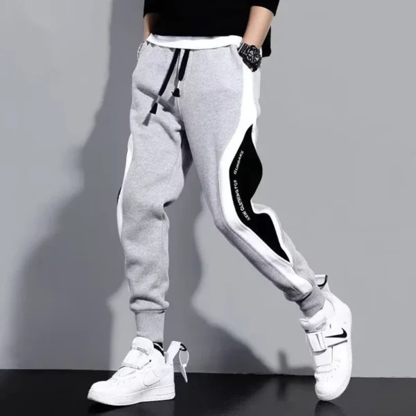 Men Black Pants Hip Hop Drawstring Jogger Fashion Comfortable Trousers Male Casual Sweatpants Loose Elastic Waist Sportswear - Image 7