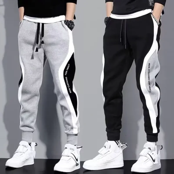Men Black Pants Hip Hop Drawstring Jogger Fashion Comfortable Trousers Male Casual Sweatpants Loose Elastic Waist Sportswear - Image 4