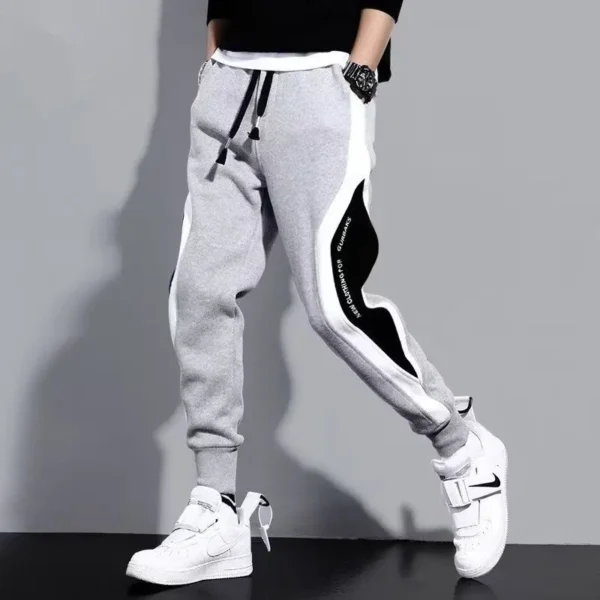 Men Black Pants Hip Hop Drawstring Jogger Fashion Comfortable Trousers Male Casual Sweatpants Loose Elastic Waist Sportswear - Image 3