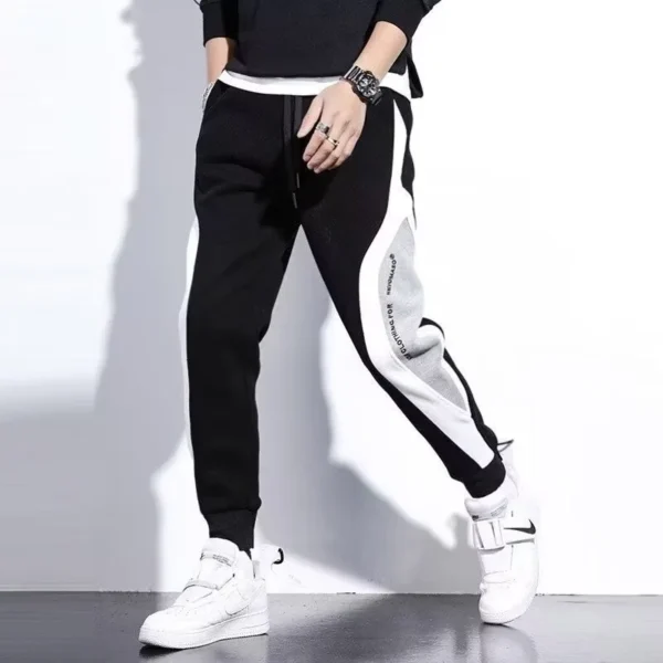 Men Black Pants Hip Hop Drawstring Jogger Fashion Comfortable Trousers Male Casual Sweatpants Loose Elastic Waist Sportswear - Image 8
